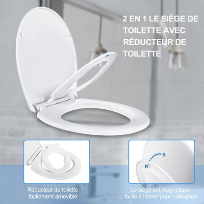 Abattant WC familial 2-en-1 (enfant + adulte)